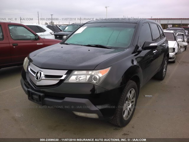 2HNYD28477H547289 - 2007 ACURA MDX TECHNOLOGY BLACK photo 2