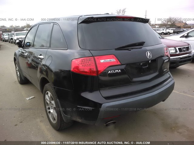 2HNYD28477H547289 - 2007 ACURA MDX TECHNOLOGY BLACK photo 3