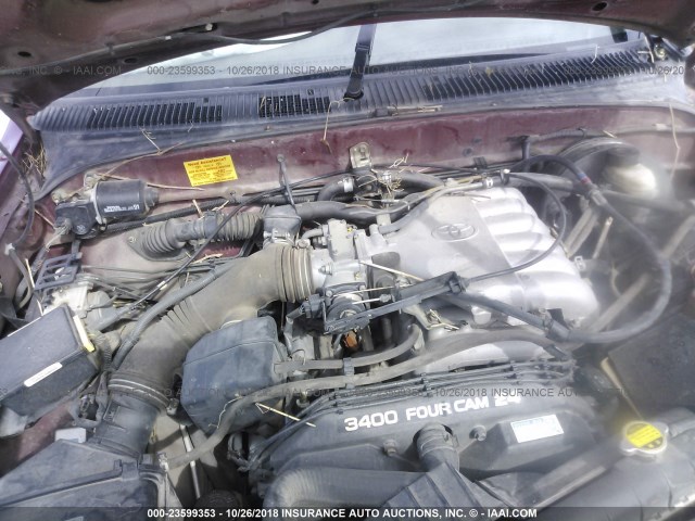 5TEGN92N23Z198078 - 2003 TOYOTA TACOMA DOUBLE CAB PRERUNNER RED photo 10