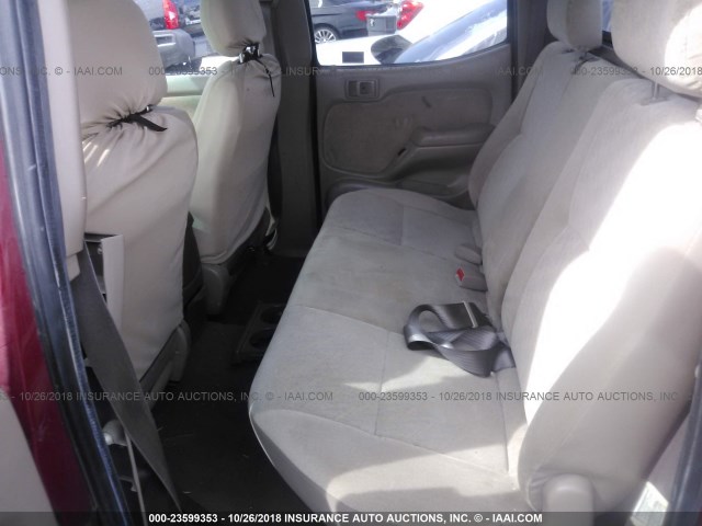 5TEGN92N23Z198078 - 2003 TOYOTA TACOMA DOUBLE CAB PRERUNNER RED photo 8