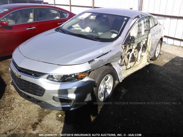 1G1ZB5ST6HF179314 - 2017 CHEVROLET MALIBU LS SILVER photo 2