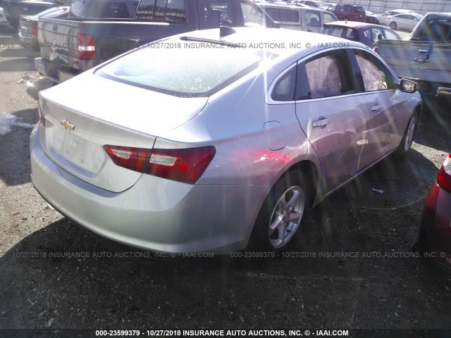 1G1ZB5ST6HF179314 - 2017 CHEVROLET MALIBU LS SILVER photo 4
