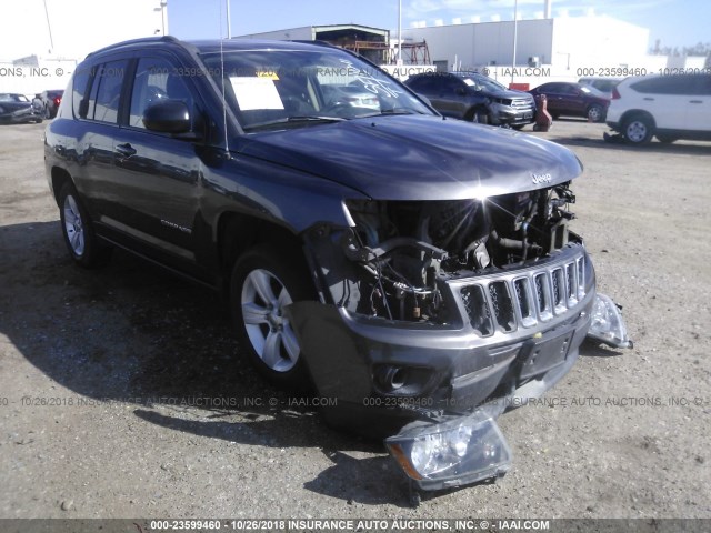 1C4NJCBB6ED859449 - 2014 JEEP COMPASS SPORT GRAY photo 1