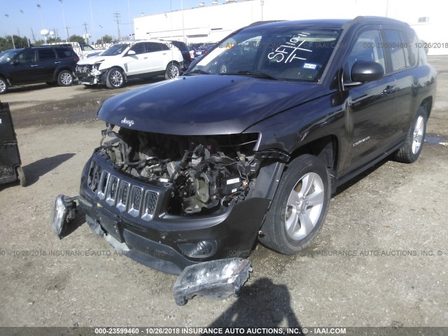 1C4NJCBB6ED859449 - 2014 JEEP COMPASS SPORT GRAY photo 2