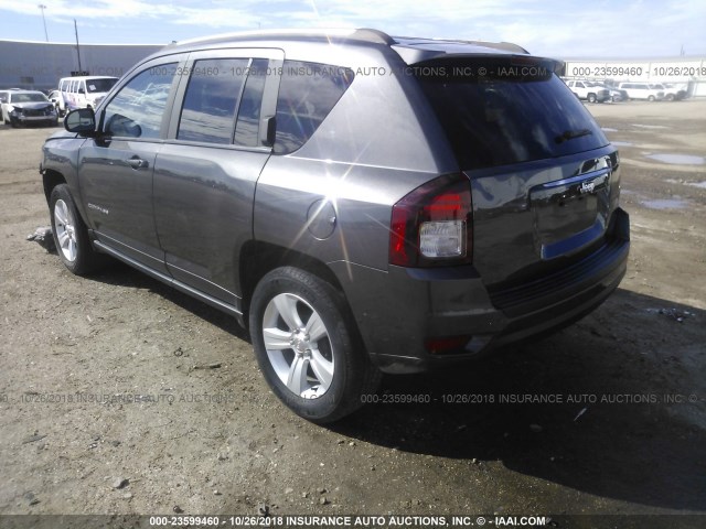 1C4NJCBB6ED859449 - 2014 JEEP COMPASS SPORT GRAY photo 3