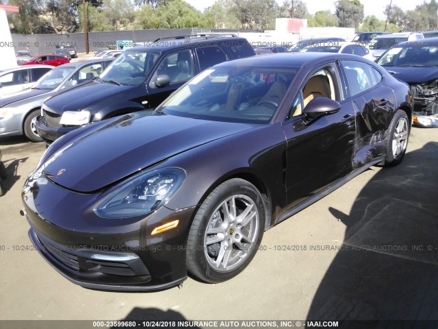 WP0AA2A70JL101631 - 2018 PORSCHE PANAMERA 4 BROWN photo 2