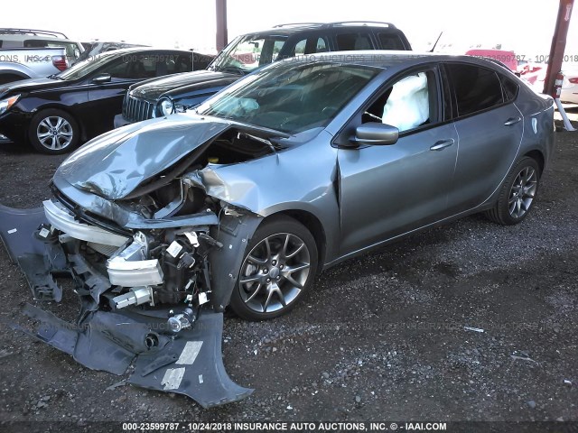 1C3CDFBA7DD323121 - 2013 DODGE DART SXT GRAY photo 2