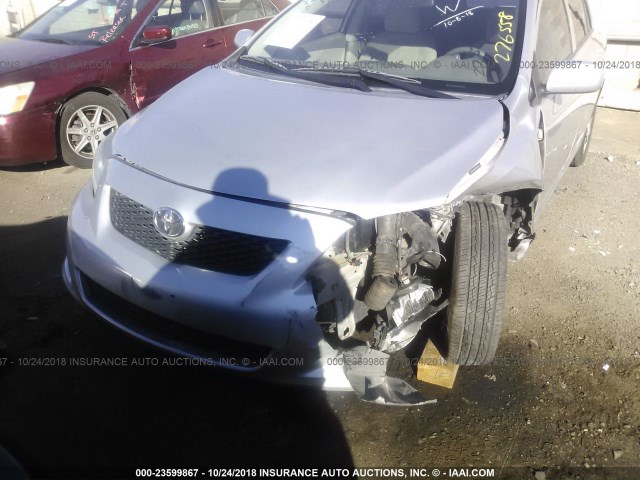 1NXBU4EE2AZ313047 - 2010 TOYOTA COROLLA S/LE/XLE SILVER photo 6