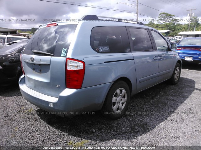 KNDMB233466036485 - 2006 KIA SEDONA EX/LX Light Blue photo 4