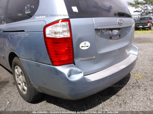 KNDMB233466036485 - 2006 KIA SEDONA EX/LX Light Blue photo 6