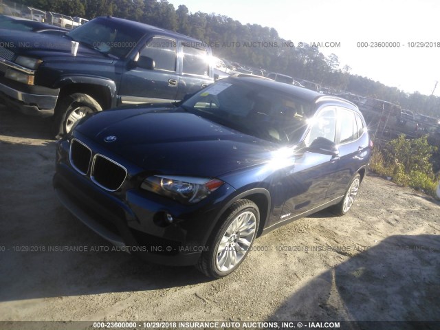 WBAVM1C54EVW48133 - 2014 BMW X1 SDRIVE28I BLUE photo 2