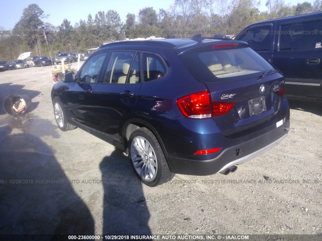 WBAVM1C54EVW48133 - 2014 BMW X1 SDRIVE28I BLUE photo 3