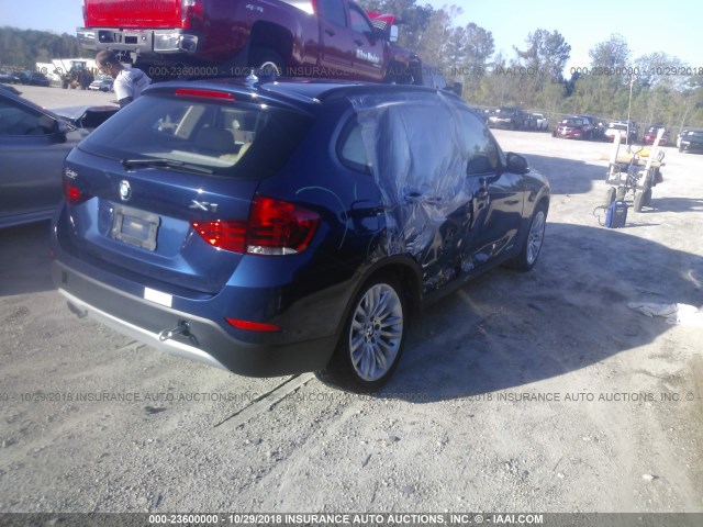 WBAVM1C54EVW48133 - 2014 BMW X1 SDRIVE28I BLUE photo 4