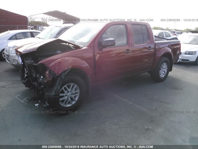 1N6AD0ER1JN761752 - 2018 NISSAN FRONTIER S/SV/SL/PRO-4X RED photo 2