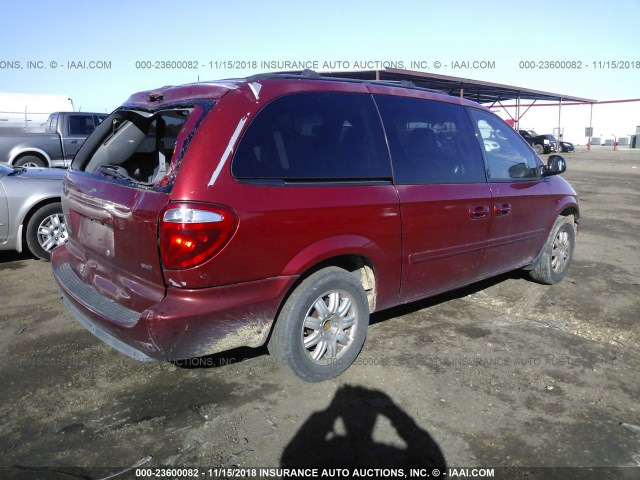 2D4GP44L47R330331 - 2007 DODGE GRAND CARAVAN SXT MAROON photo 4