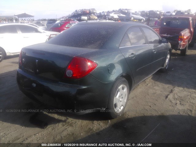 1G2ZF58B374260540 - 2007 PONTIAC G6 VALUE LEADER/BASE GREEN photo 4