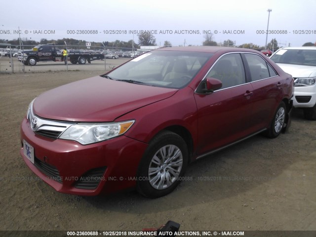 4T1BF1FK3DU661991 - 2013 TOYOTA CAMRY L/SE/LE/XLE Qırmızı foto 2