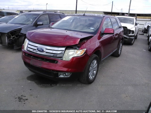 2FMDK39C87BB46712 - 2007 FORD EDGE SEL PLUS MAROON photo 2