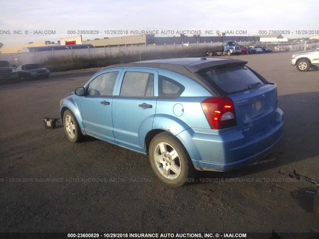 1B3HB48BX8D526491 - 2008 DODGE CALIBER SXT BLUE photo 3