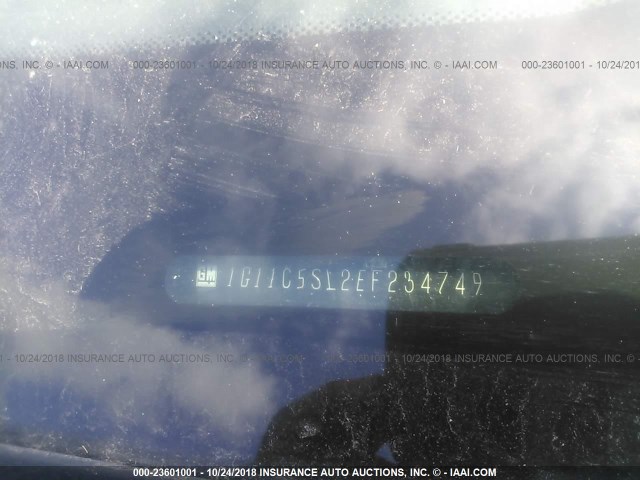 1G11C5SL2EF234749 - 2014 CHEVROLET MALIBU 1LT შავი ფოტო 9