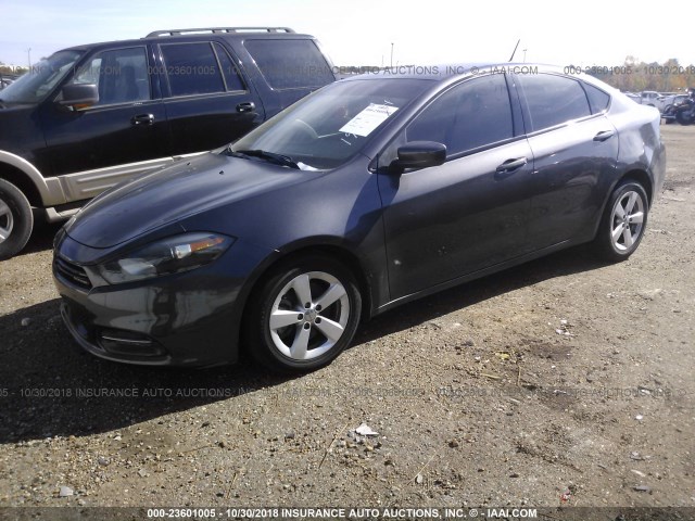 1C3CDFBB3FD431621 - 2015 DODGE DART SXT GRAY photo 2