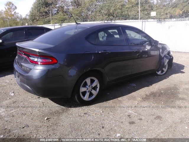 1C3CDFBB3FD431621 - 2015 DODGE DART SXT GRAY photo 4