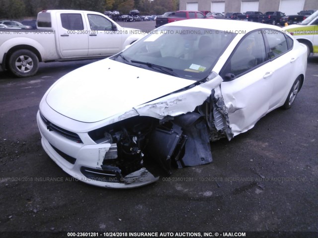 1C3CDFBB6GD717352 - 2016 DODGE DART SXT WHITE photo 2