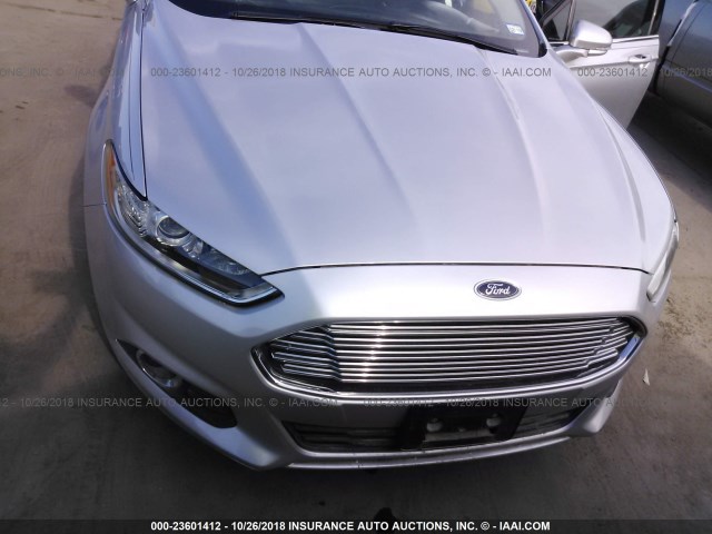 3FA6P0LU1DR387870 - 2013 FORD FUSION SE HYBRID SILVER photo 6