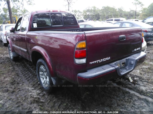 5TBBT48154S443812 - 2004 TOYOTA TUNDRA ACCESS CAB LIMITED RED photo 3