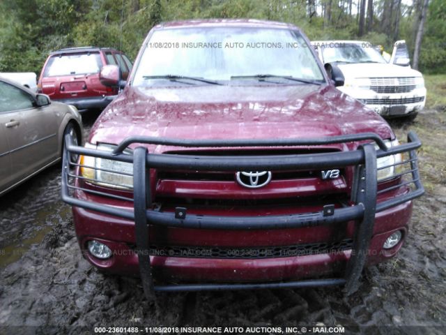 5TBBT48154S443812 - 2004 TOYOTA TUNDRA ACCESS CAB LIMITED RED photo 6