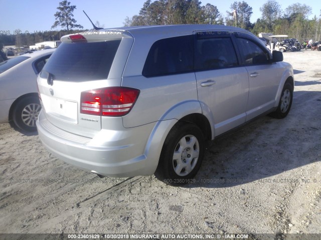 3D4PG4FB2AT169213 - 2010 DODGE JOURNEY SE SILVER photo 4