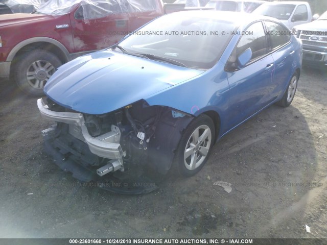 1C3CDFBBXGD667894 - 2016 DODGE DART SXT BLUE photo 2