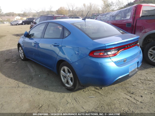 1C3CDFBBXGD667894 - 2016 DODGE DART SXT BLUE photo 3