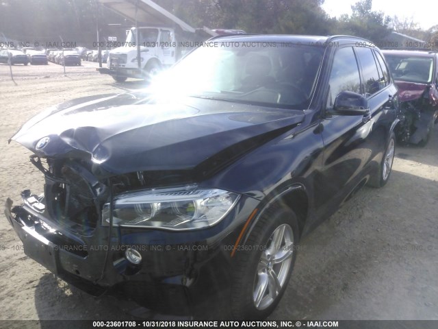 5UXKR6C57E0J73383 - 2014 BMW X5 XDRIVE50I BLUE photo 2