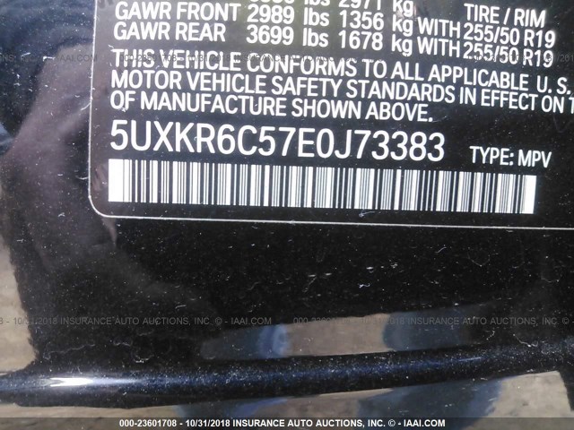 5UXKR6C57E0J73383 - 2014 BMW X5 XDRIVE50I BLUE photo 9