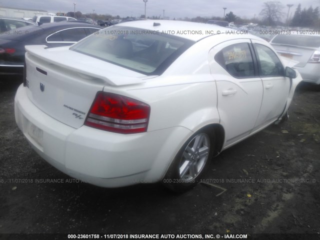 1B3CC5FB4AN230415 - 2010 DODGE AVENGER R/T WHITE photo 4