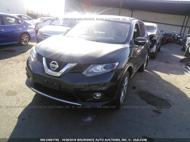 5N1AT2MT2FC851019 - 2015 NISSAN ROGUE S/SL/SV BLACK photo 2