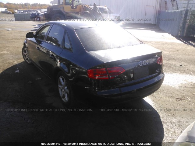 WAULF78K09N014651 - 2009 AUDI A4 2.0T QUATTRO BLACK photo 3