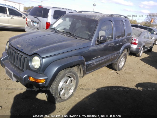 1J4GL58K72W248409 - 2002 JEEP LIBERTY LIMITED BLUE photo 2