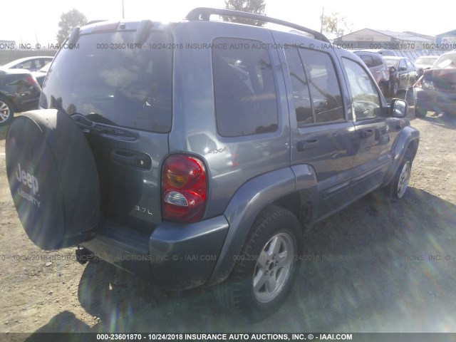 1J4GL58K72W248409 - 2002 JEEP LIBERTY LIMITED BLUE photo 4