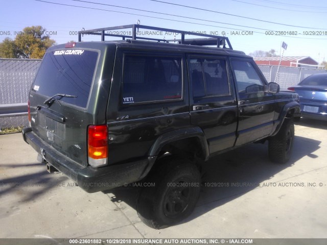 1J4FJ78S6WL184738 - 1998 JEEP CHEROKEE LIMITED GREEN photo 4