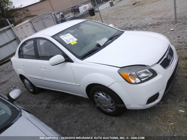 KNADH4A30B6910657 - 2011 KIA RIO LX/SX WHITE photo 1