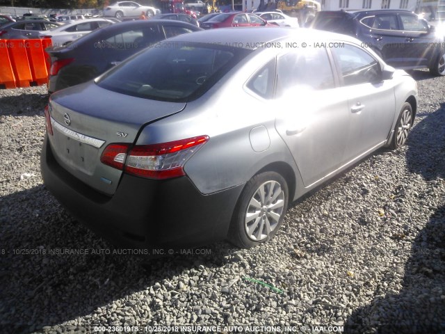 3N1AB7AP7DL704145 - 2013 NISSAN SENTRA S/SV/SR/SL GRAY photo 4