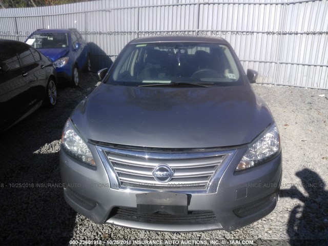 3N1AB7AP7DL704145 - 2013 NISSAN SENTRA S/SV/SR/SL GRAY photo 6