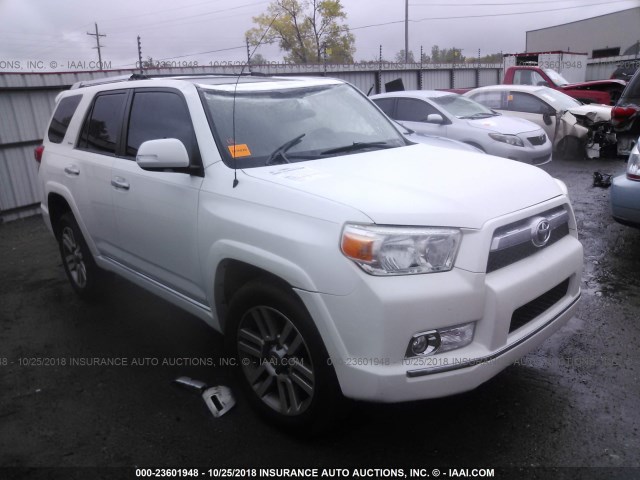 JTEBU5JR5D5131775 - 2013 TOYOTA 4RUNNER SR5/LIMITED/TRAIL WHITE photo 1