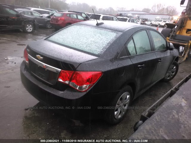 1G1PA5SH4F7128911 - 2015 CHEVROLET CRUZE LS BLACK photo 4