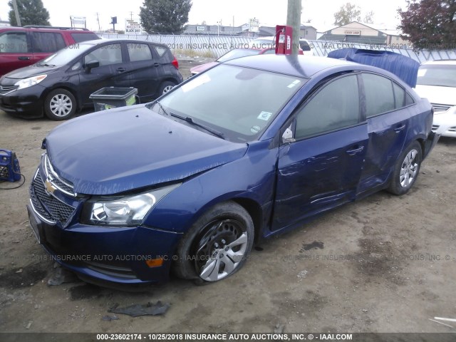 1G1PA5SH8D7267131 - 2013 CHEVROLET CRUZE LS BLUE photo 2