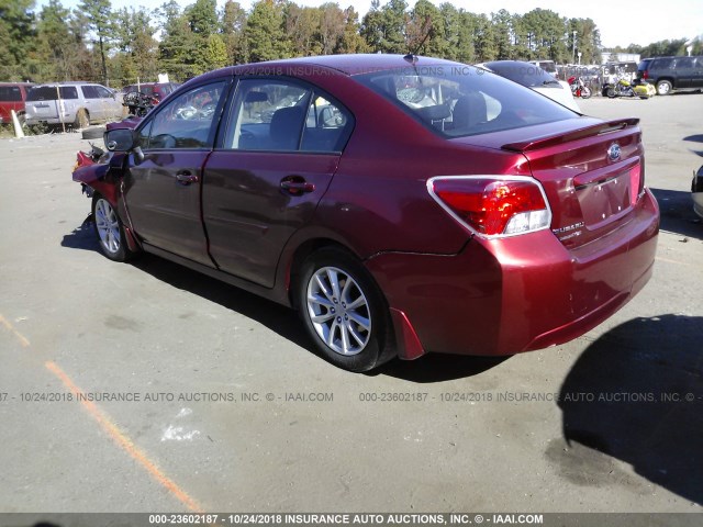 JF1GJAC63CH022197 - 2012 SUBARU IMPREZA PREMIUM BURGUNDY photo 3