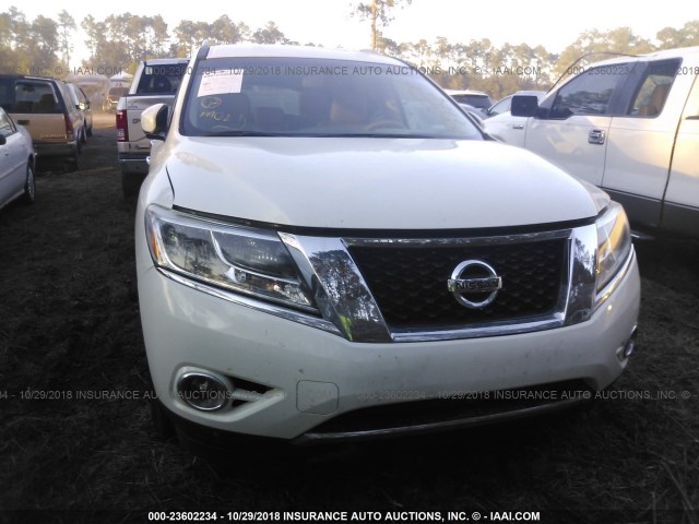 5N1AR2MN5EC680913 - 2014 NISSAN PATHFINDER S/SV/SL/PLATINUM WHITE photo 6