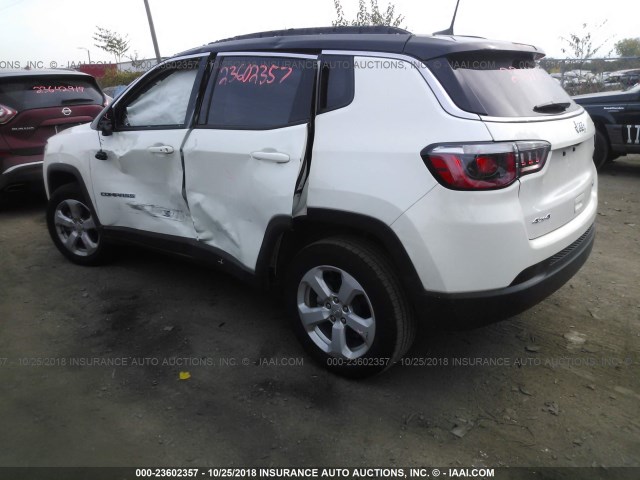 3C4NJDBB5JT206878 - 2018 JEEP COMPASS LATITUDE WHITE photo 3